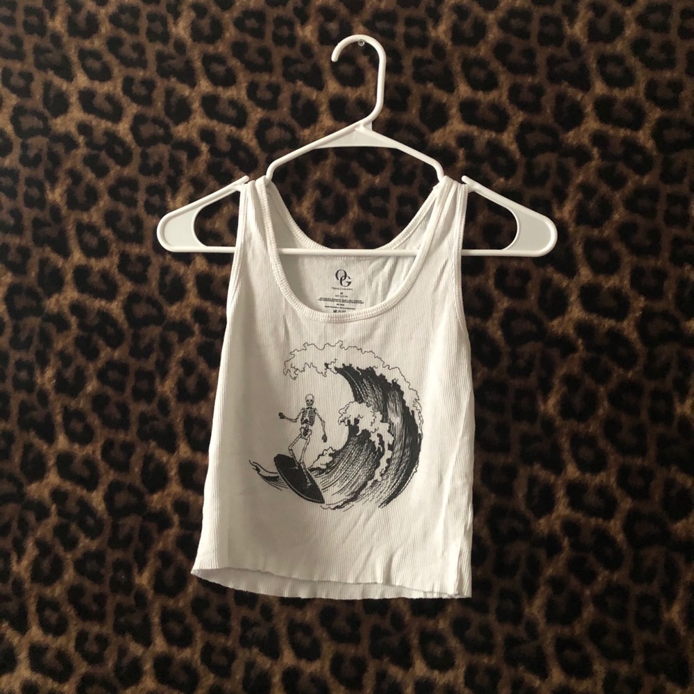 Skeleton surfing tank top